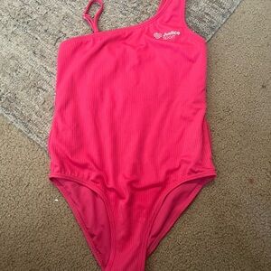 Justice Sport Vibrant Pink Kids Bodysuit